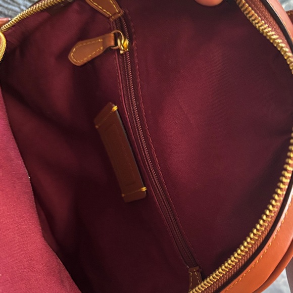 Coach Tan and Brown Signature Backpack purse - Picture 5 of 8